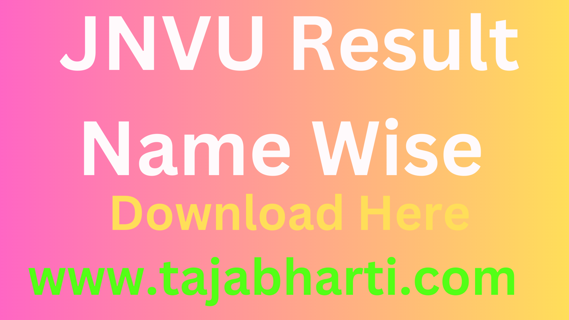 JNVU Result 2024 (Link Out) BA B.Sc B.Com MA MSC