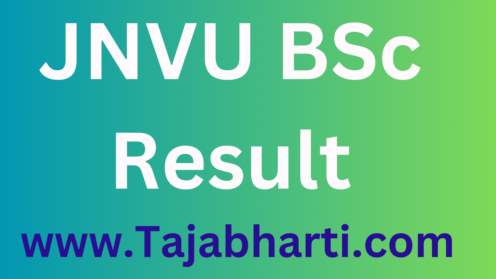 JNVU BSc Result 2024 JNVU BSC 2nd 3rd Year Result Roll No Name Wise