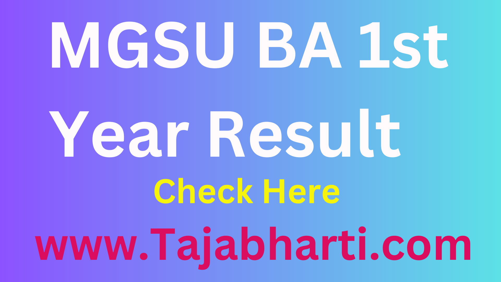 MGSU BA 1st Sem Result 2024 यहाँ देखें BA 1st Year Result Name Wise