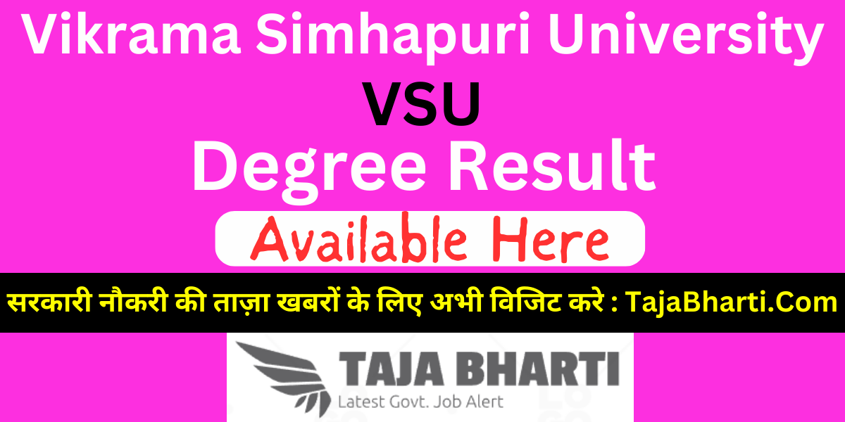 VSU Degree Results 2024 Manabadi Namewise (Out) Vikrama Simhapuri