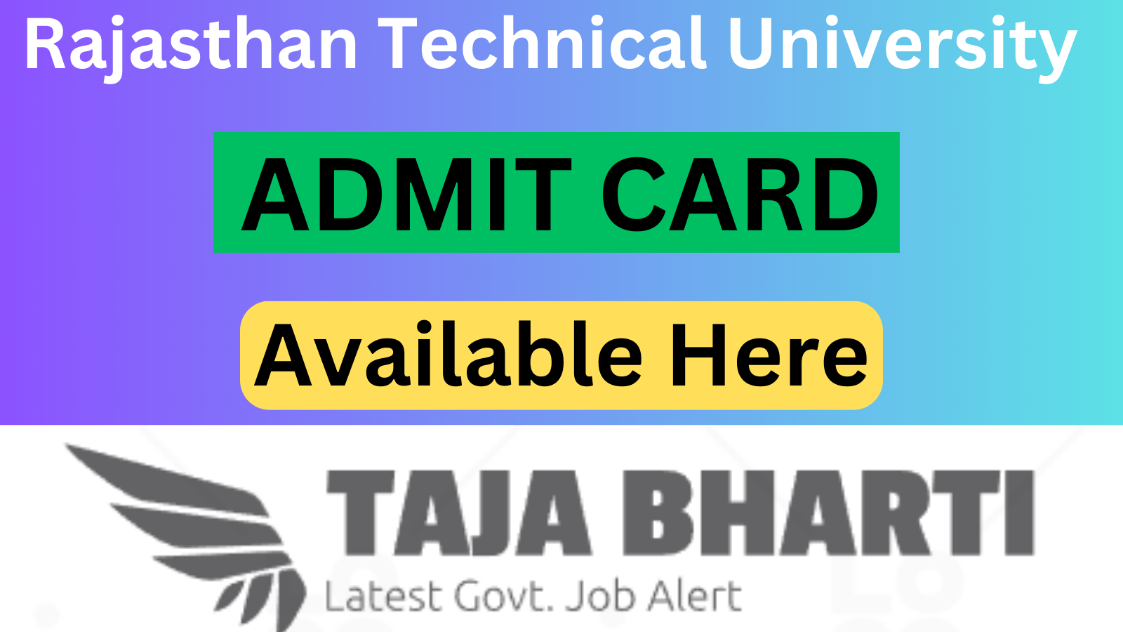 RTU Admit Card 2024 (Out) B.Tech M.Tech Hall Ticket Name Wise rtu.ac.in