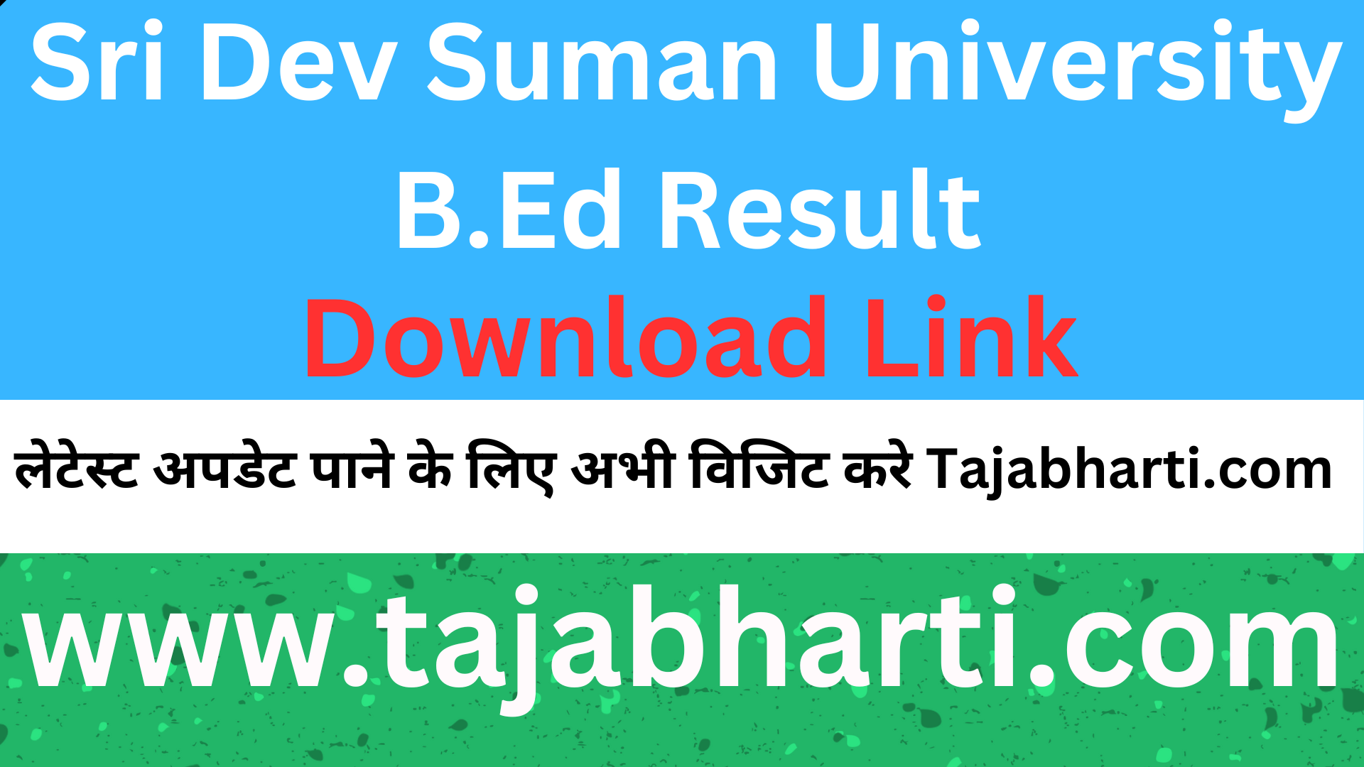 Sri Dev Suman University B.Ed Result 2024 Check Sdsuv.ac.In