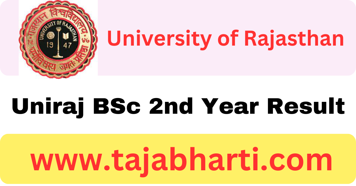 Uniraj BSc 2nd Year Result 2024 Roll No Name Wise Link